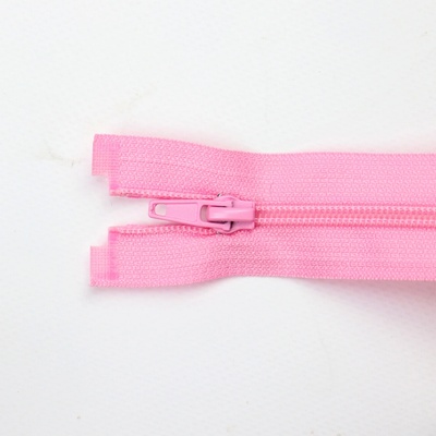 Pro Háčkování Spirálový zip dělitelný 80 cm světle růžový