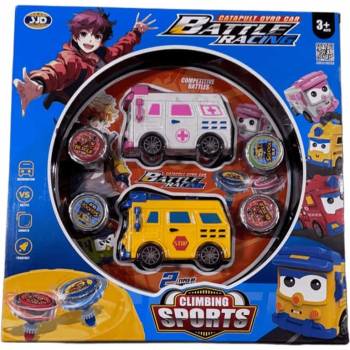 RAYA TOYS Комплект детски камиончета Raya Toys Battle racing, с 4 бр. пумпал