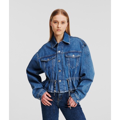 Karl Lagerfeld BUNDA JEANS KLJ TIED DENIM JACKET modrá