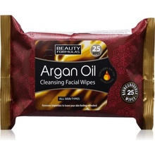 Beauty Formulas Argan Oil vlhčené čistiace obrúsky 25 ks