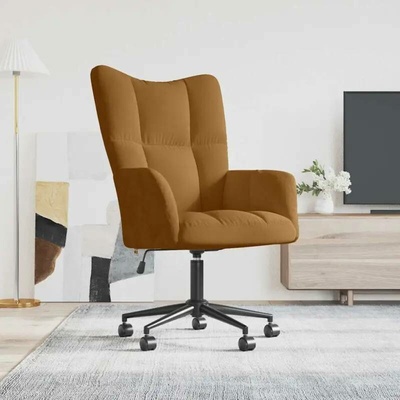 vidaXL 328180 Relaxační hnědé samet