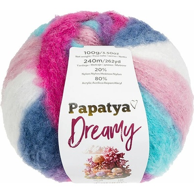 BELLATEX Priadza Papatya Dreamy 100 g, 07 ružová, modrá