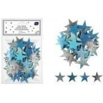Interdruk Glitter foam self-adhesive stickers Stars 36pcs