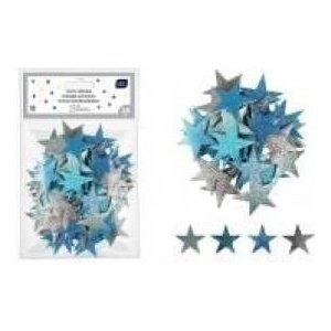 Interdruk Glitter foam self-adhesive stickers Stars 36pcs