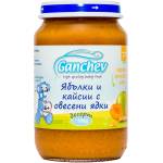Ганчев пюре десерт ябълки и кайсии с овесени ядки - 190 г