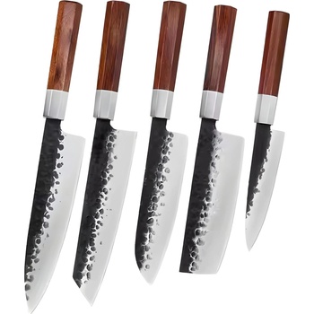 HARAHU Комплект кухненски ножове ki-38082 - 5бр. / Кафяв kp38082 (ki-38082)