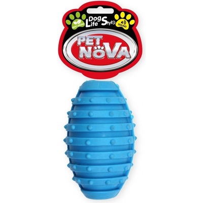 Petnova hračky pre zvieratá TPR RUGBYBALL BLUE hračka pre psa 10 cm