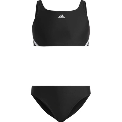 adidas, 3S Bikini dievčenské dvojdielne plavky čierna,biela
