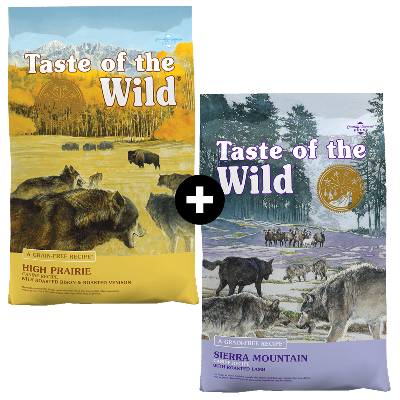Taste of the Wild "MOJE COMBO" 2 x 12,2 kg (High Prairie + Sierra Mountain)