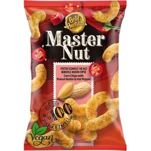Gold Harvest Master Nut Царевичен снакс Люти чушки и Фъстъчено масло 100г