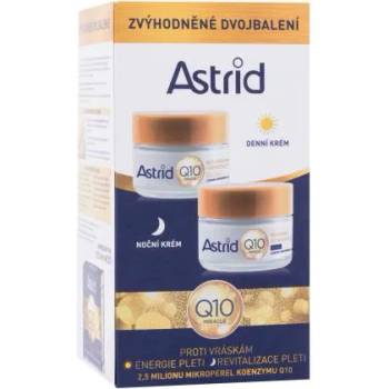 Astrid Q10 Miracle Duo Set подаръчен комплект: дневен крем за лице Q10 Miracle Day Cream 50 ml + нощен крем за лице Q10 Miracle Night Cream 50 ml за жени