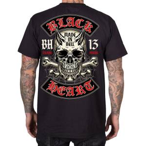 Black heart мъжка тениска с щампа BLACK HEART - PAY MAN - Black - 18304