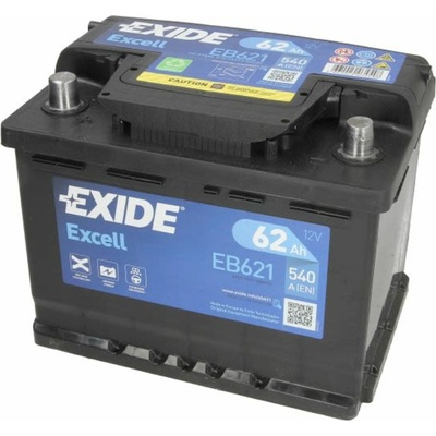 Exide Excell 12V 62Ah 540A EB621