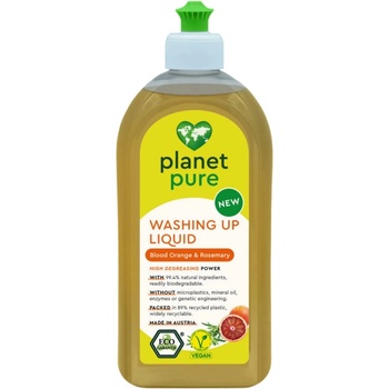 PLANET PURE Органичен препарат за съдове Planet Pure - Червен портокал и розмарин, 500 ml (BB290537)