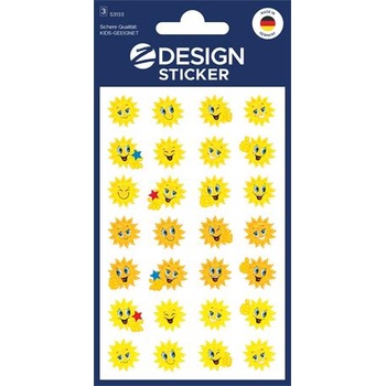 Avery zweckform Стикер, хартия, 3 листа, 76x120 mm, AVERY ZWECKFORM, "Z-Design No. 53133", слънчоглед (53133)