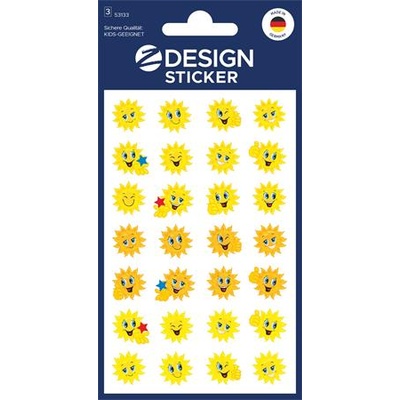 Avery zweckform Стикер, хартия, 3 листа, 76x120 mm, AVERY ZWECKFORM, "Z-Design No. 53133", слънчоглед (53133)