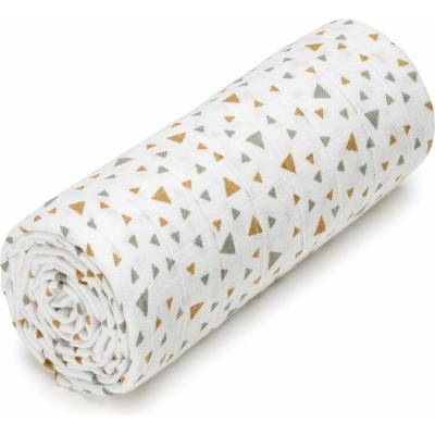 T-tomi Velká bavlněná tetra osuška beige triangles / béžové trojúhelníky