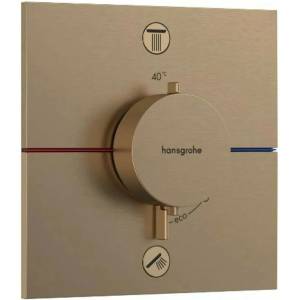 Hansgrohe ShowerSelect Comfort E 2-функционален термостатичен смесител за душ, матиран бронз (15572140)