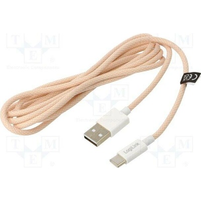 Logilink CU0325 USB 2.0 USB A vidlice USB C vidlice 1,5m růžový