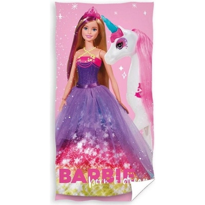 Carbotex Osuška Barbie a Jednorožec 70 x 140 cm