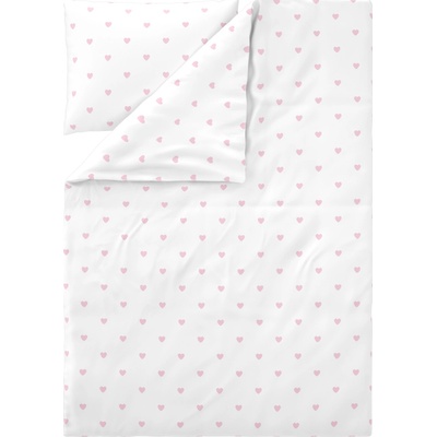 Livarno povlečení Renforcé bílá / světle růžová 140x200 70x90