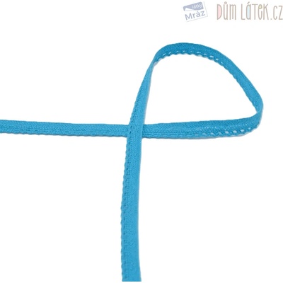 Krajka paličkovaná modrá, šíře 10 mm – Zboží Mobilmania