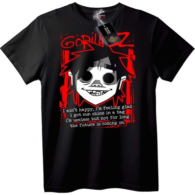 NOONEBRAND Gorillaz 'I Ain't Happy' Тениска - 2XL, Black