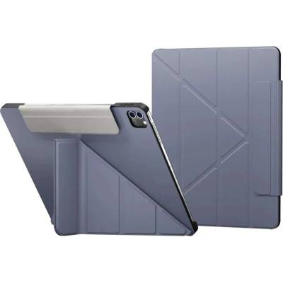 SwitchEasy Origami Case - полиуретанов кейс и поставка за iPad Pro 12.9 M1 (2021), iPad Pro 12.9 (2020), iPad Pro 12.9 (2018) (син)