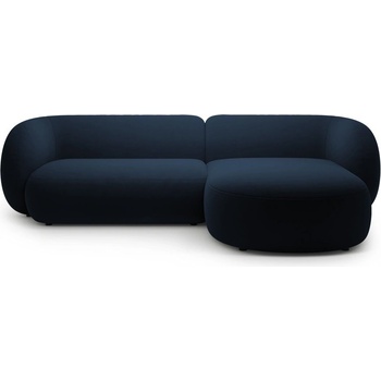 Micadoni Син кадифен ъглов диван (десен ъгъл) Kate - Micadoni (MIC_RC_44_F1_KATE2)