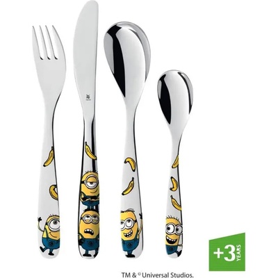 Детски комплект прибори за хранене от 4 части WMF Minions (1286076040)