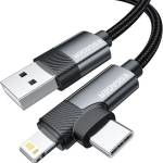 Essager William USB-A / USB-C - Lightning, 3A, 2m (EXCATL-WLA0G-P)