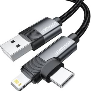 Essager William USB-A / USB-C - Lightning, 3A, 2m (EXCATL-WLA0G-P)
