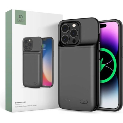 Tech-Protect Power Battery Case 5000mAh - кейс с вградена батерия за iPhone 14 Plus, iPhone 14 Pro Max (черен)