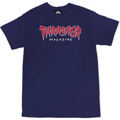 Thrasher JAGGED LOGO TEE Navy Blue
