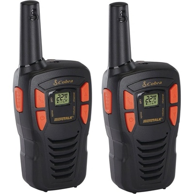Cobra Радиостанции Cobra AM255 (2-Pack), 16 канала + 121 кода за поверителност, до 5 km обхват, до 18 часа живот на батерията, черни (AM255 (2-Pack))