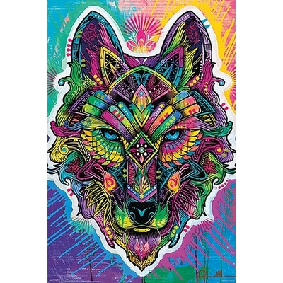 Plagát, Obraz - Dean Russo - Wolf Shaman Pop Art, 61 × 91.5 cm