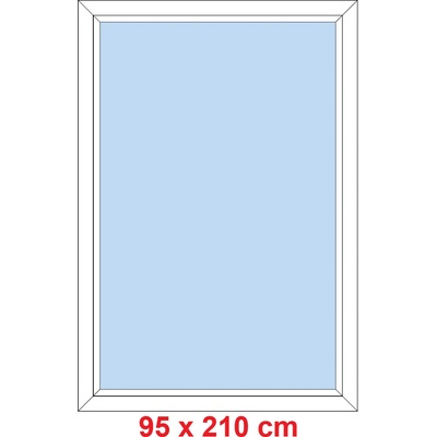 Soft Plastové okno 95x210 cm, FIX neotevíravé, Bílá/bílá