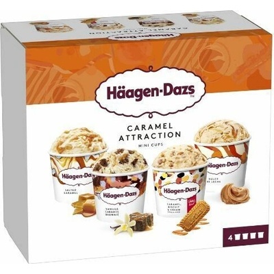 Mrazená Häagen-Dazs zmrzlina Caramel attract 4x95ml