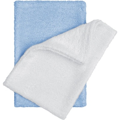 T-TOMI Bamboo Washgloves кърпа за измиване White + Blue 14 x 20 cm 2 бр