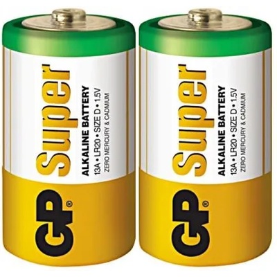GP Batteries Алкална батерия GP SUPER LR20 /2 бр. в опаковка/ shrink 1.5V (GP-BA-13A-S2)