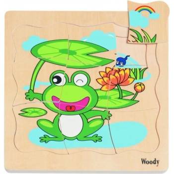 Image 1 of Woodyland Дървен многопластов пъзел Woody - Развитие на жабката (90078)