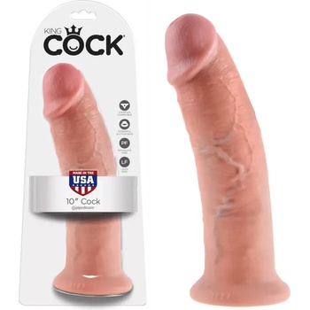 Пенис дилдо с вакуумна основа, 25, 4см. - King Cock Flesh (PIPE550521)