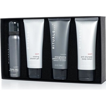 Rituals Homme sprchový gel Homme Sport 70 ml + sprchová pěna Homme 50 ml + šampon Homme 70 ml + tělové mléko Homme Sport 70 ml dárková sada