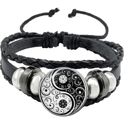 Woodrow náramek Jin Jang paisley eko kůže 2419