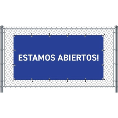 Jansen Display Standardní banner na plototevřeno španělština modré, 2000 x 1000 mm