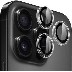 Blueo Протектор камера за iPhone 16 Pro / iPhone 16 Pro Max - оригинален протектор за обектив с метална рамка - Прозрачен