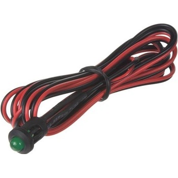 Stualarm Zelená blikací kontrolní LED s objímkou a kabelem