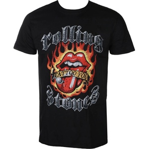 ROCK OFF мъжка тениска Rolling Stones - Flaming Tattoo - ROCK OFF - RSTEE19MB