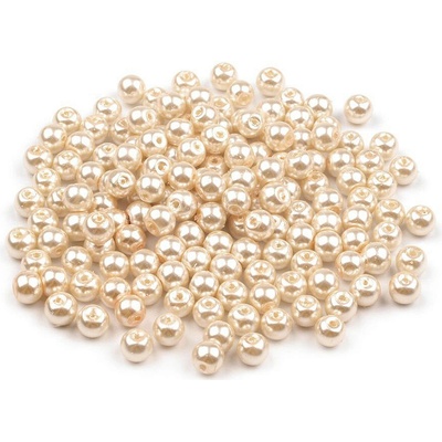 Skleněné voskové perly Ø6 mm Balení: 50 g, Varianta: 05 A krémová