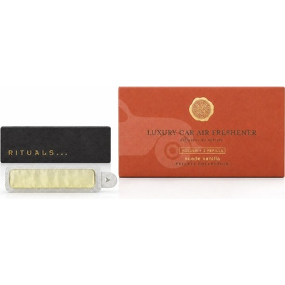Rituals Private Collection Suede Vanilla Car Perfume Holder + Refills 2 x 3 g
